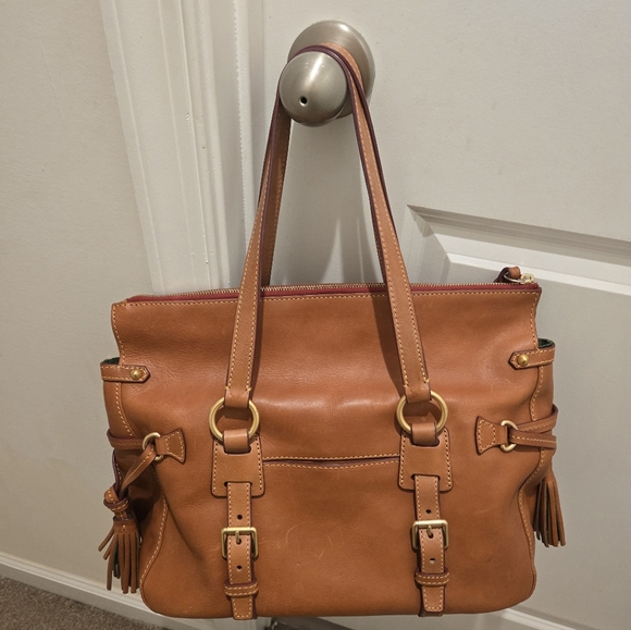 Dooney & Bourke Double Pocket Florentine Satchel - Natural - Picture 4 of 17